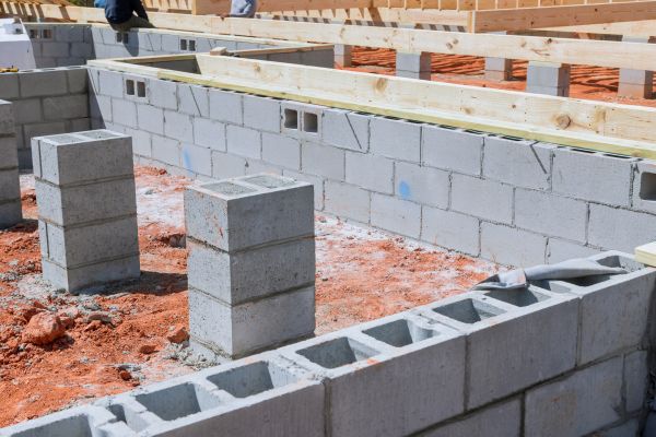 Cement Block Installation in Frankfort