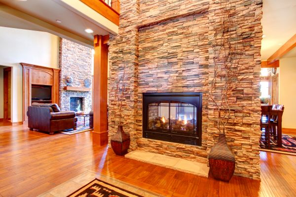 Stone Hearth Installation in Frankfort